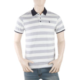 Men's Yarn Dyed Half Sleeves Polo T-Shirt - Grey, Men, T-Shirts And Polos, Chase Value, Chase Value