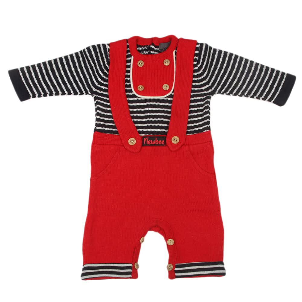 Newborn Boys Romper Full Sleeves  CVC 861 S - Red, Kids, NB Boys Rompers, Chase Value, Chase Value