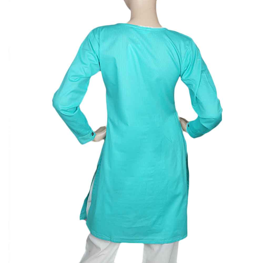 Women's Kurti Plain - Cyan, Women, Ready Kurtis, Chase Value, Chase Value