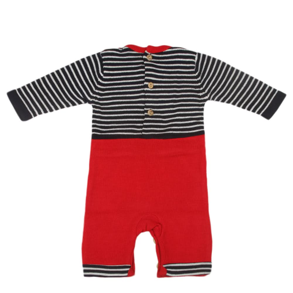Newborn Boys Romper Full Sleeves  CVC 861 S - Red, Kids, NB Boys Rompers, Chase Value, Chase Value