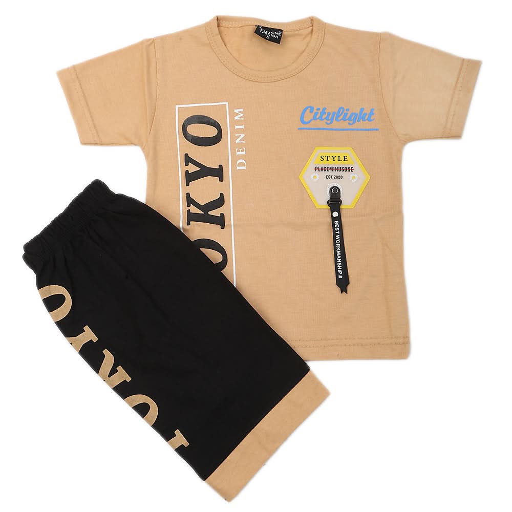Boys Short Suit - Cream, Kids, Boys Sets And Suits, Chase Value, Chase Value