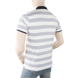 Men's Yarn Dyed Half Sleeves Polo T-Shirt - Grey, Men, T-Shirts And Polos, Chase Value, Chase Value