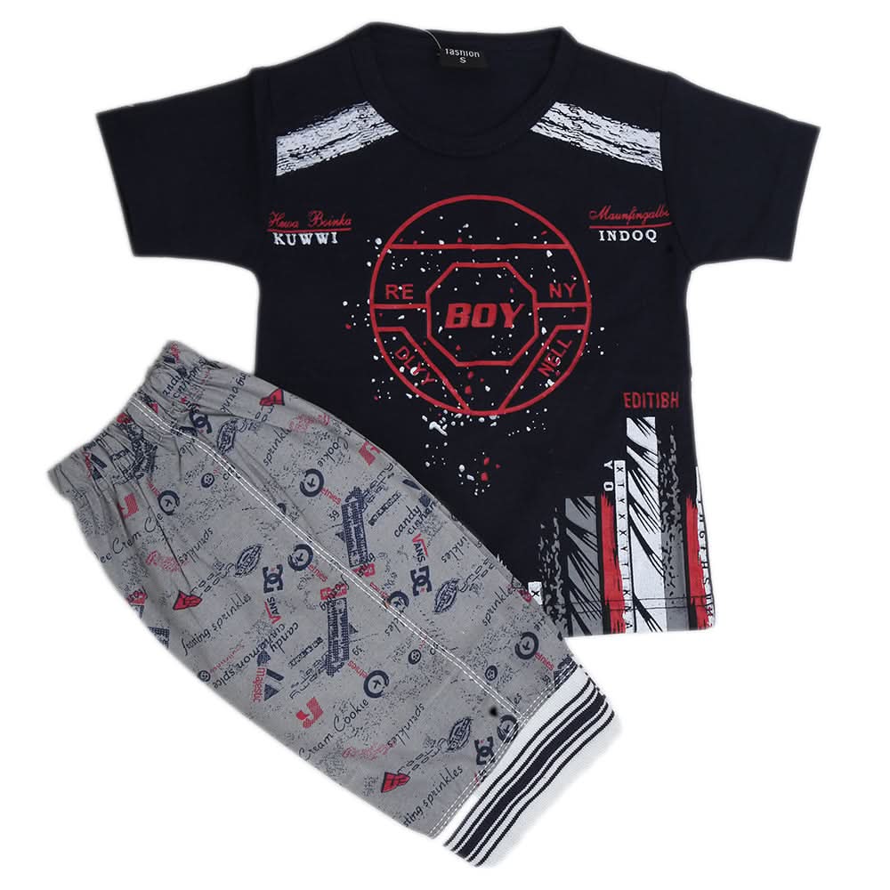 Boys Short Suit - Navy Blue, Kids, Boys Sets And Suits, Chase Value, Chase Value