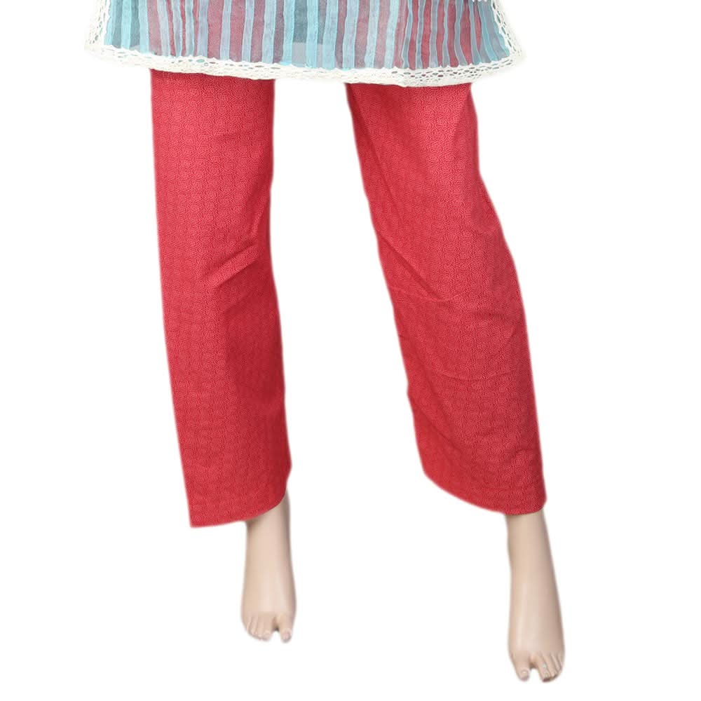 Women's Printed Trouser - Red, Women, Pants & Tights, Chase Value, Chase Value