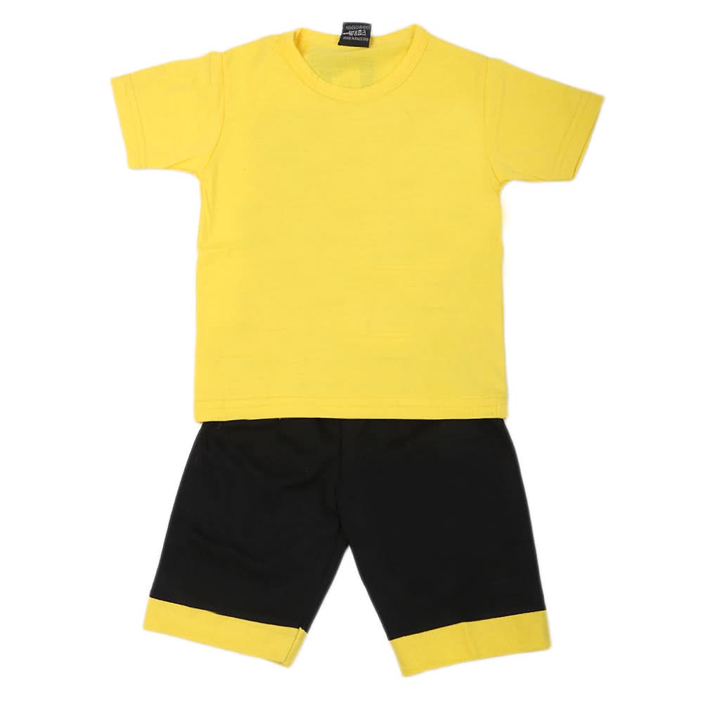 Boys Short Suit - Yellow, Kids, Boys Sets And Suits, Chase Value, Chase Value