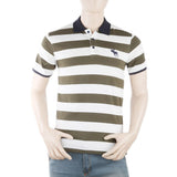 Men's Yarn Dyed Half Sleeves Polo T-Shirt - Olive Green, Men, T-Shirts And Polos, Chase Value, Chase Value