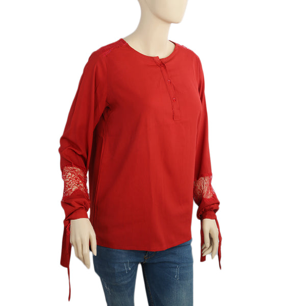 Women's Western Top-04 - Maroon, Women T-Shirts & Tops, Chase Value, Chase Value