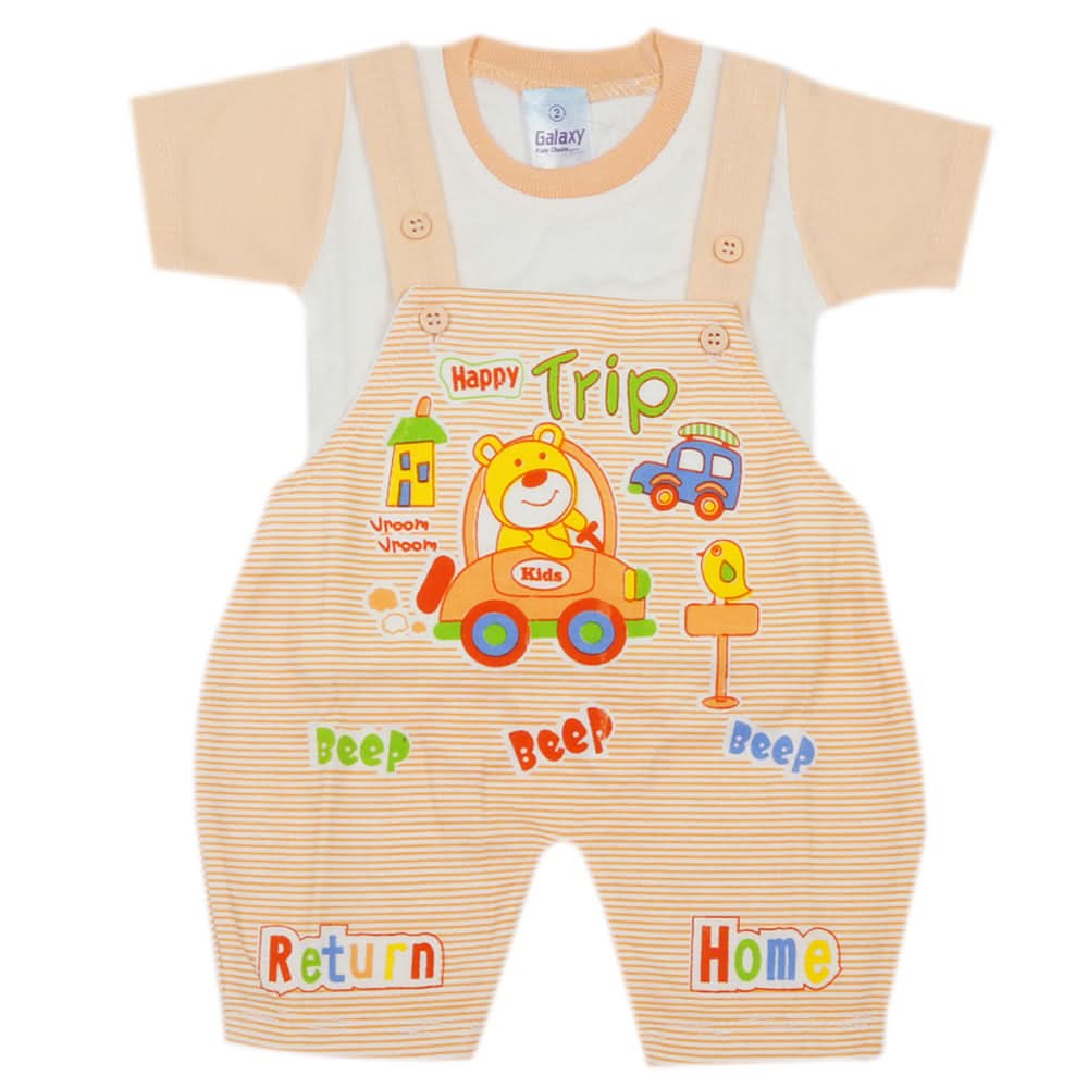 Newborn Boys Romper - Peach, Newborn Boys Rompers, Chase Value, Chase Value