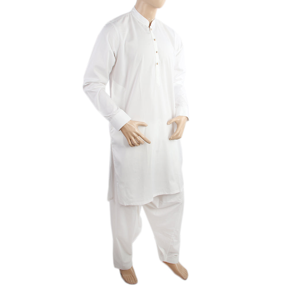 Men's Eminent Trim Fit Shalwar Suit - White, Men's Shalwar Kameez, Eminent, Chase Value