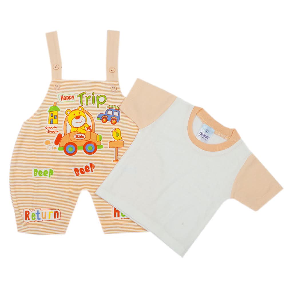 Newborn Boys Romper - Peach, Newborn Boys Rompers, Chase Value, Chase Value