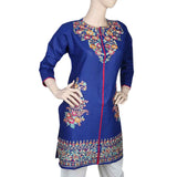Women's Embroidered Kurti - Royal Blue, Women, Ready Kurtis, Chase Value, Chase Value