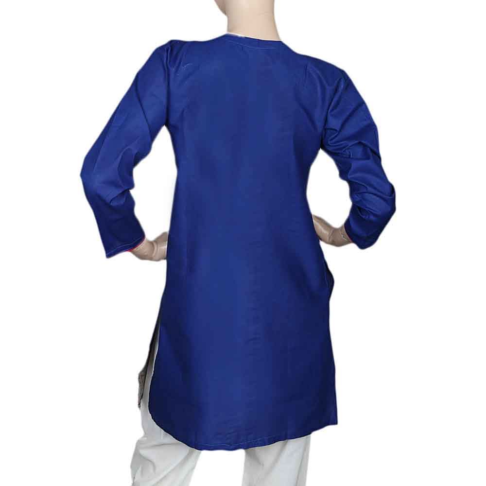 Women's Embroidered Kurti - Royal Blue, Women, Ready Kurtis, Chase Value, Chase Value
