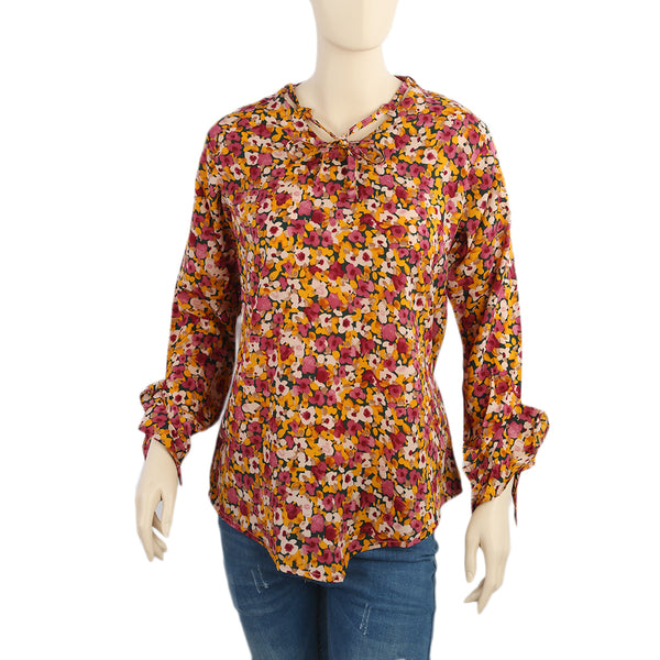 Women's Printed Western Top-03 - Purple, Women T-Shirts & Tops, Chase Value, Chase Value