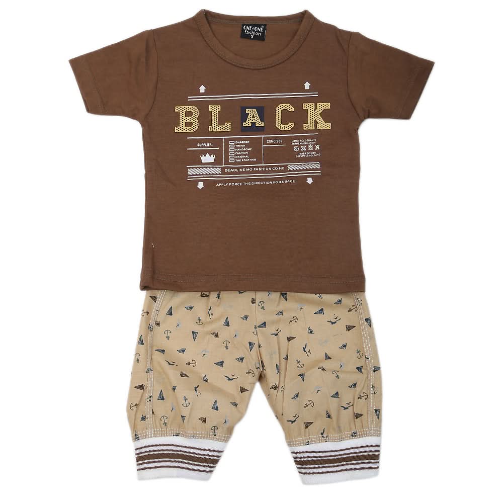 Boys Short Suit - Dark Brown, Kids, Boys Sets And Suits, Chase Value, Chase Value