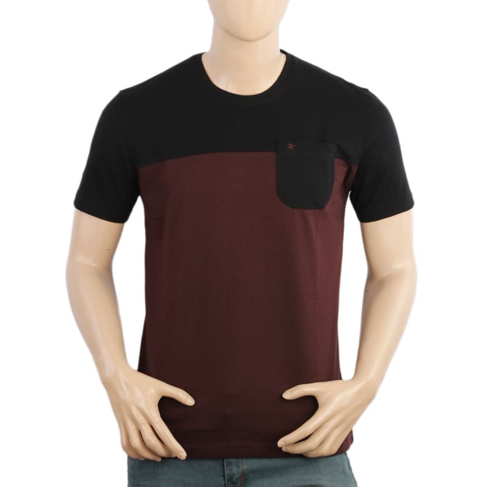 Men's Half Sleeves T-Shirt - Dark Brown, Men's T-Shirts & Polos, Chase Value, Chase Value