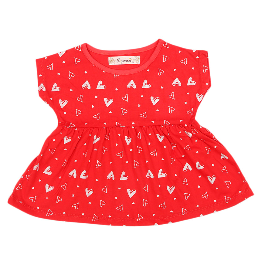 Girls Frock - Red, Girls Frocks, Chase Value, Chase Value