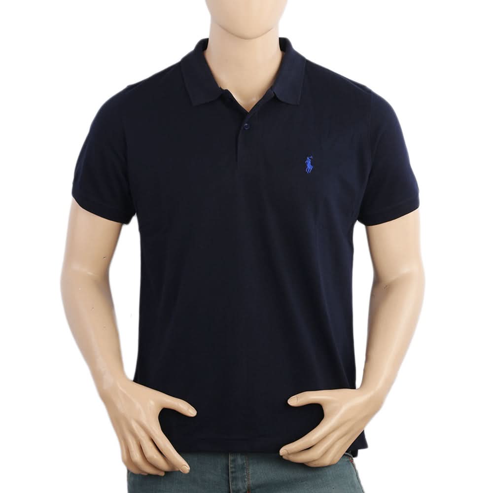 Men's Half Sleeves Polo T-Shirt - Navy Blue, Men's T-Shirts & Polos, Chase Value, Chase Value
