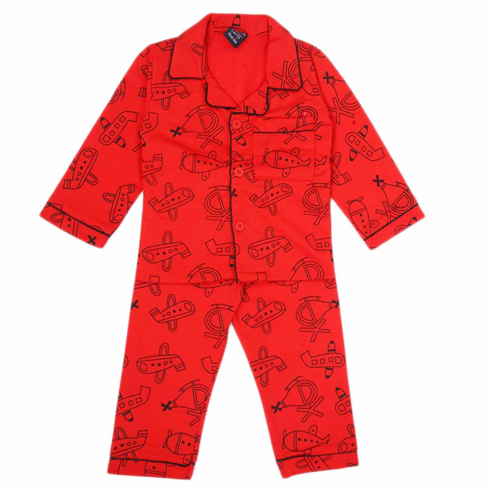 Boys Full Sleeves Night Suit - Red, Boys Sets & Suits, Chase Value, Chase Value