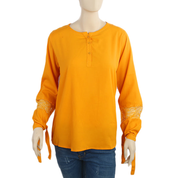 Women's Western Top-04 - Mustard, Women T-Shirts & Tops, Chase Value, Chase Value