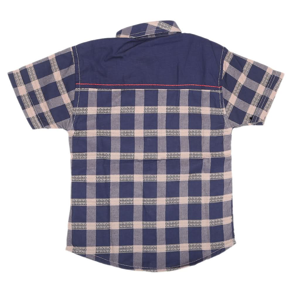 Boys Half Sleeves Casual Shirt - Navy Blue, Kids, Boys Shirts, Chase Value, Chase Value