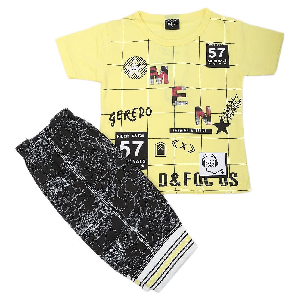 Boys Short Suit - Yellow, Kids, Boys Sets And Suits, Chase Value, Chase Value