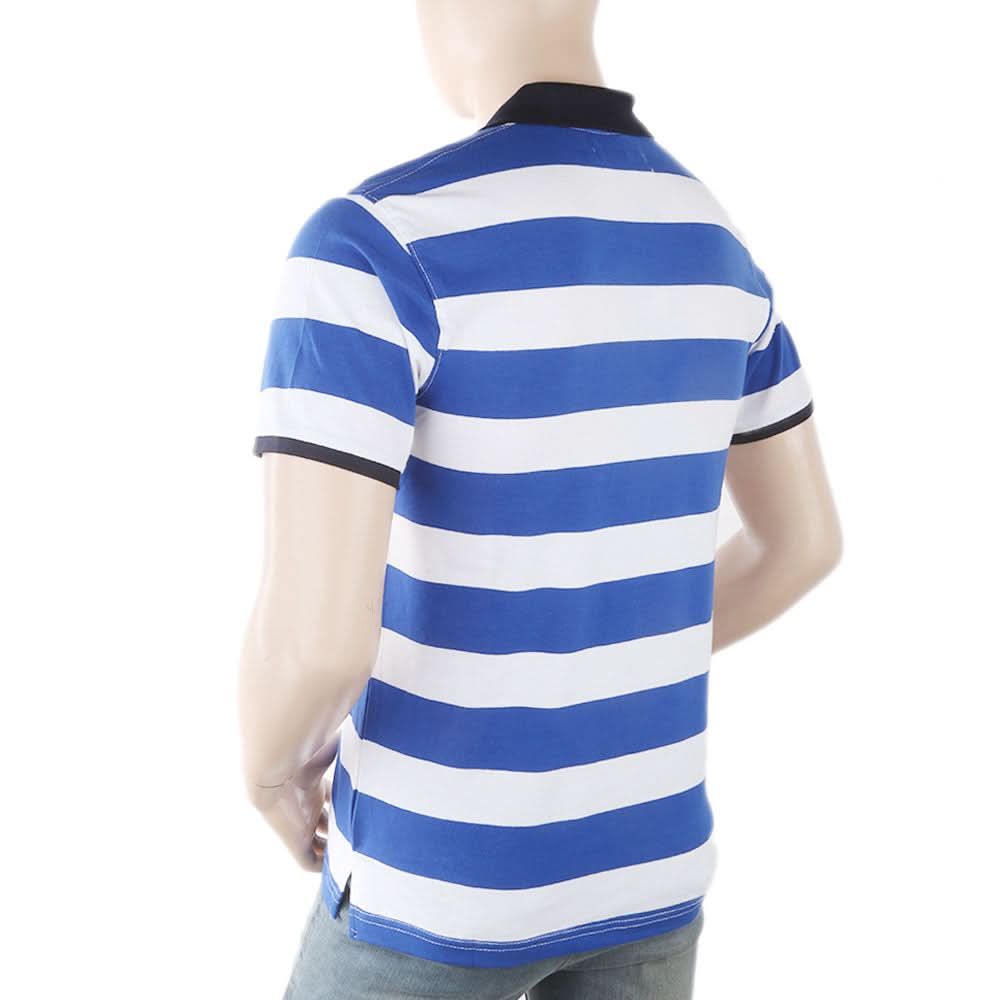 Men's Yarn Dyed Half Sleeves Polo T-Shirt - Royal Blue, Men, T-Shirts And Polos, Chase Value, Chase Value