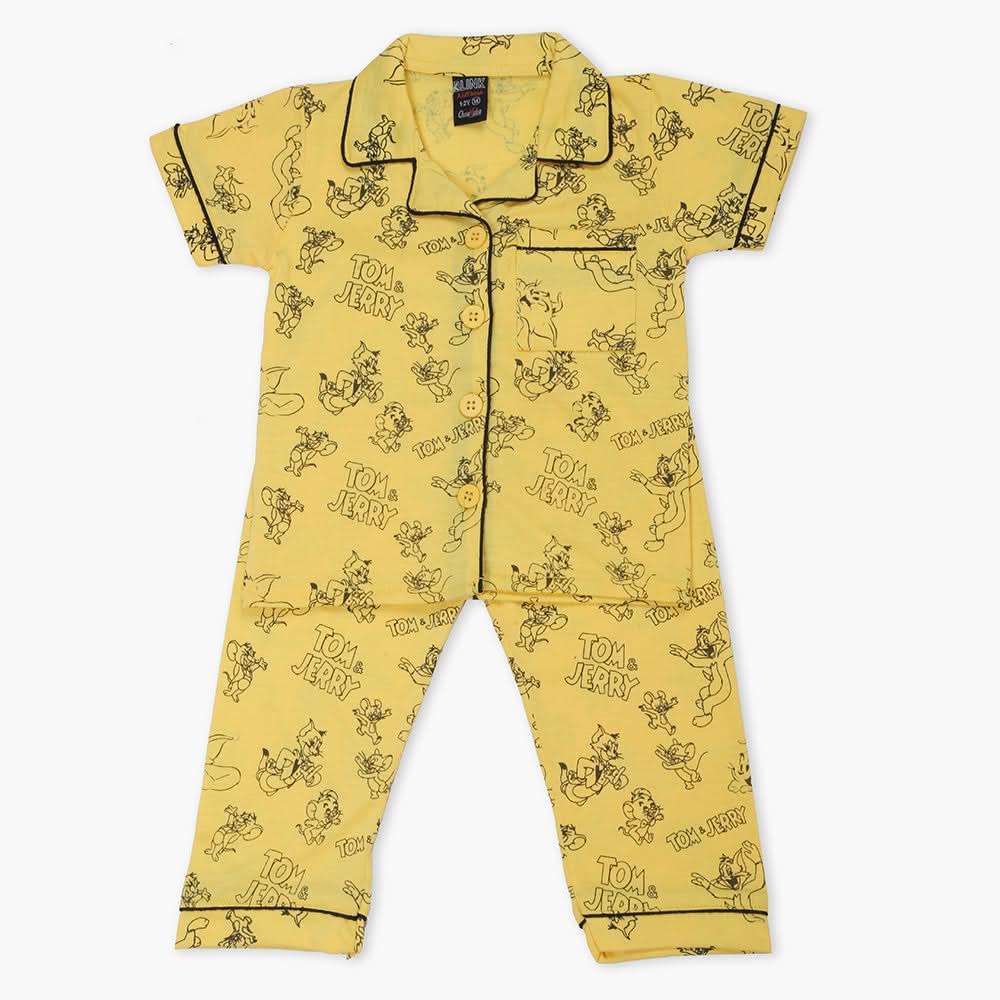 Boy's Half Sleeves Night Suit - Yellow, Boys Sets & Suits, Chase Value, Chase Value