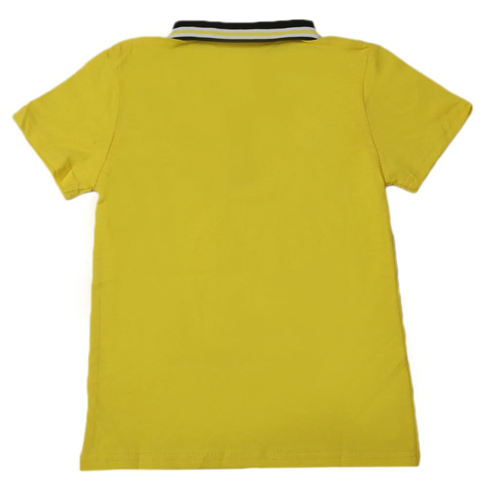 Boys Half Sleeves Polo T-Shirt - Yellow, Boys T-Shirts, Chase Value, Chase Value