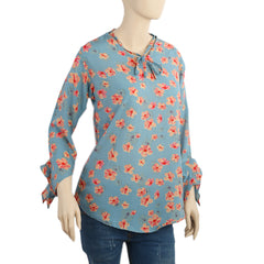 Women's Printed Western Top-03 - Sea Green, Women T-Shirts & Tops, Chase Value, Chase Value