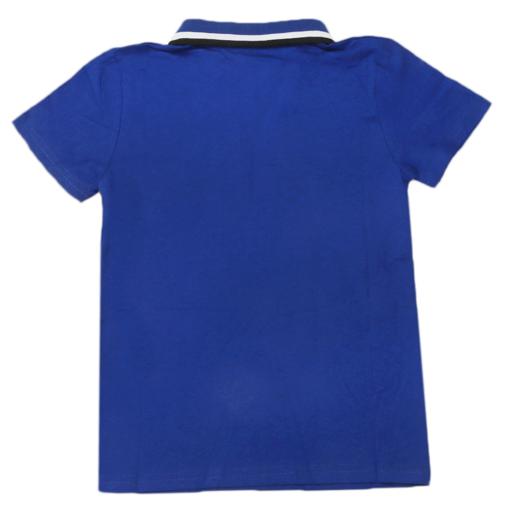 Boys Half Sleeves Polo T-Shirt - Royal Blue, Boys T-Shirts, Chase Value, Chase Value
