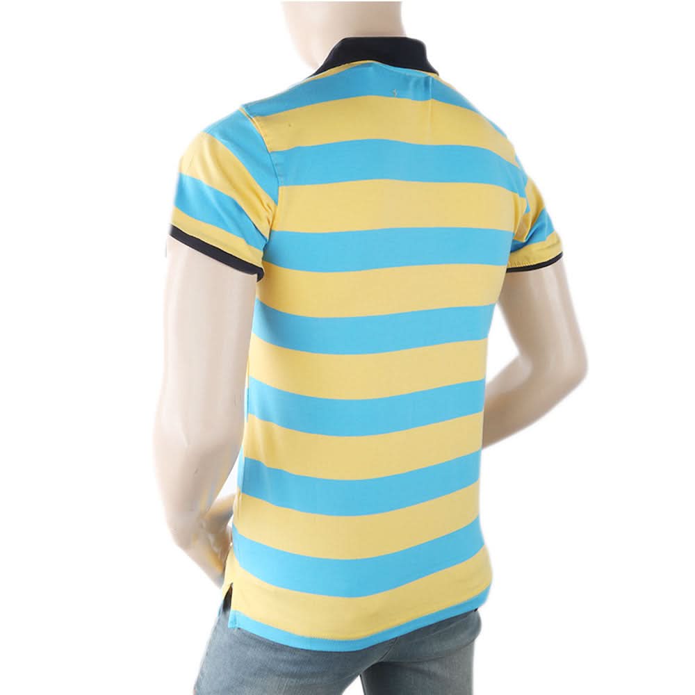 Men's Yarn Dyed Half Sleeves Polo T-Shirt - Multi, Men, T-Shirts And Polos, Chase Value, Chase Value