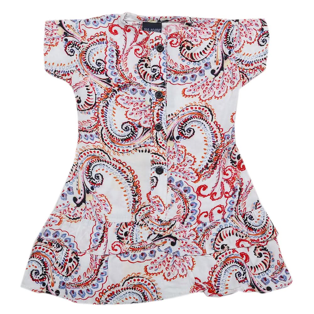 Girls Half Sleeves Woven Top - Multi, Kids, Tops, Chase Value, Chase Value