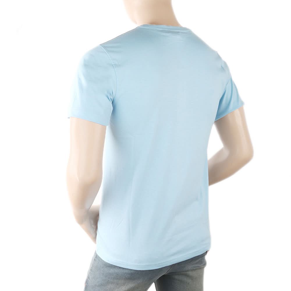 Men's Round Neck Half Sleeves T-Shirt - Blue, Men, T-Shirts And Polos, Chase Value, Chase Value