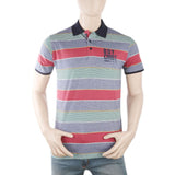 Men's Yarn Dyed Half Sleeves Polo T-Shirt - Pink, Men, T-Shirts And Polos, Chase Value, Chase Value