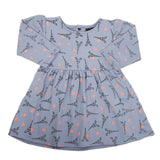 Girls Full Sleeves Frock - Light Blue, Girls Frocks, Chase Value, Chase Value