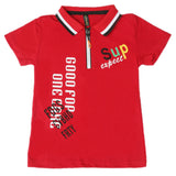 Boys Half Sleeves Polo T-Shirt - Red, Boys T-Shirts, Chase Value, Chase Value
