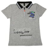 Boys Half Sleeves Polo T-Shirt - Grey, Boys T-Shirts, Chase Value, Chase Value