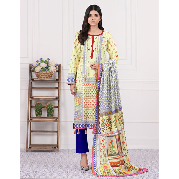 Eminent Digital Print Un-Stitched 3 Pcs Suits - 15, Women, 3Pcs Shalwar Suit, Eminent, Chase Value
