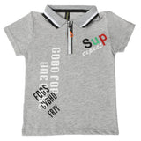 Boys Half Sleeves Polo T-Shirt - Light Grey, Boys T-Shirts, Chase Value, Chase Value