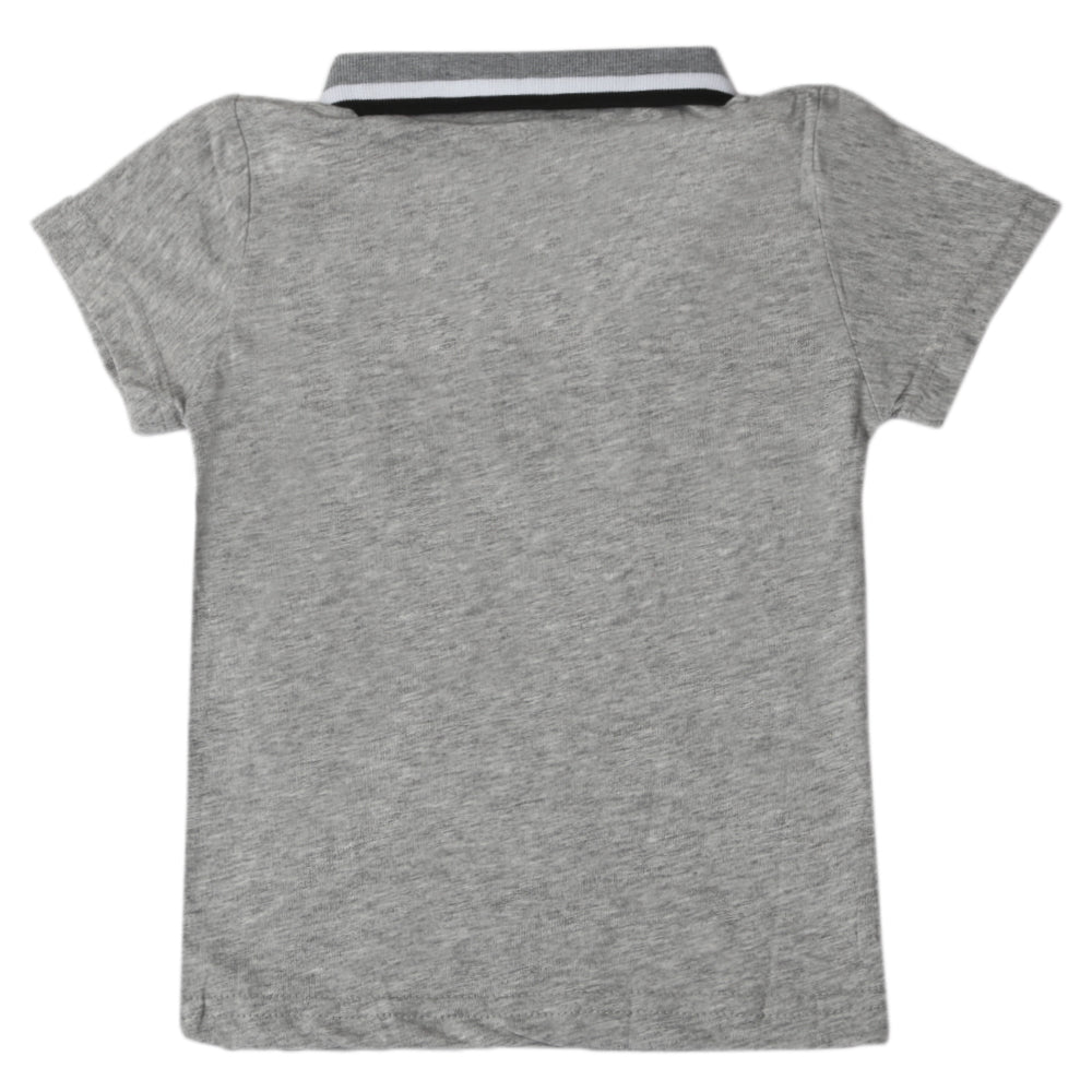 Boys Half Sleeves Polo T-Shirt - Light Grey, Boys T-Shirts, Chase Value, Chase Value