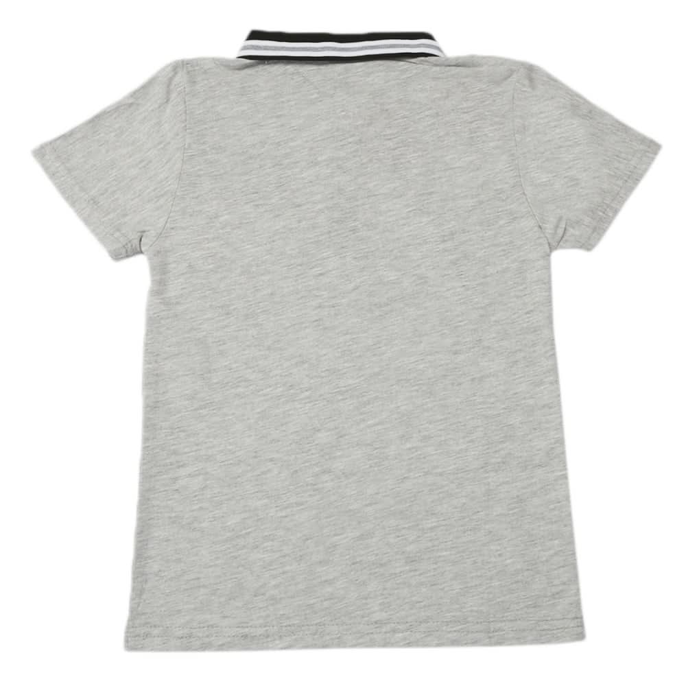 Boys Half Sleeves Polo T-Shirt - Grey, Boys T-Shirts, Chase Value, Chase Value