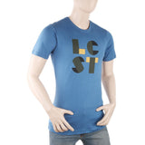 Men's Round Neck Half Sleeves T-Shirt - Blue, Men, T-Shirts And Polos, Chase Value, Chase Value