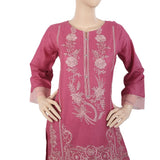 Women's Embroidered 3Pcs Suit With Sleeve Embroidered - Purple, Women, Shalwar Suits, Chase Value, Chase Value