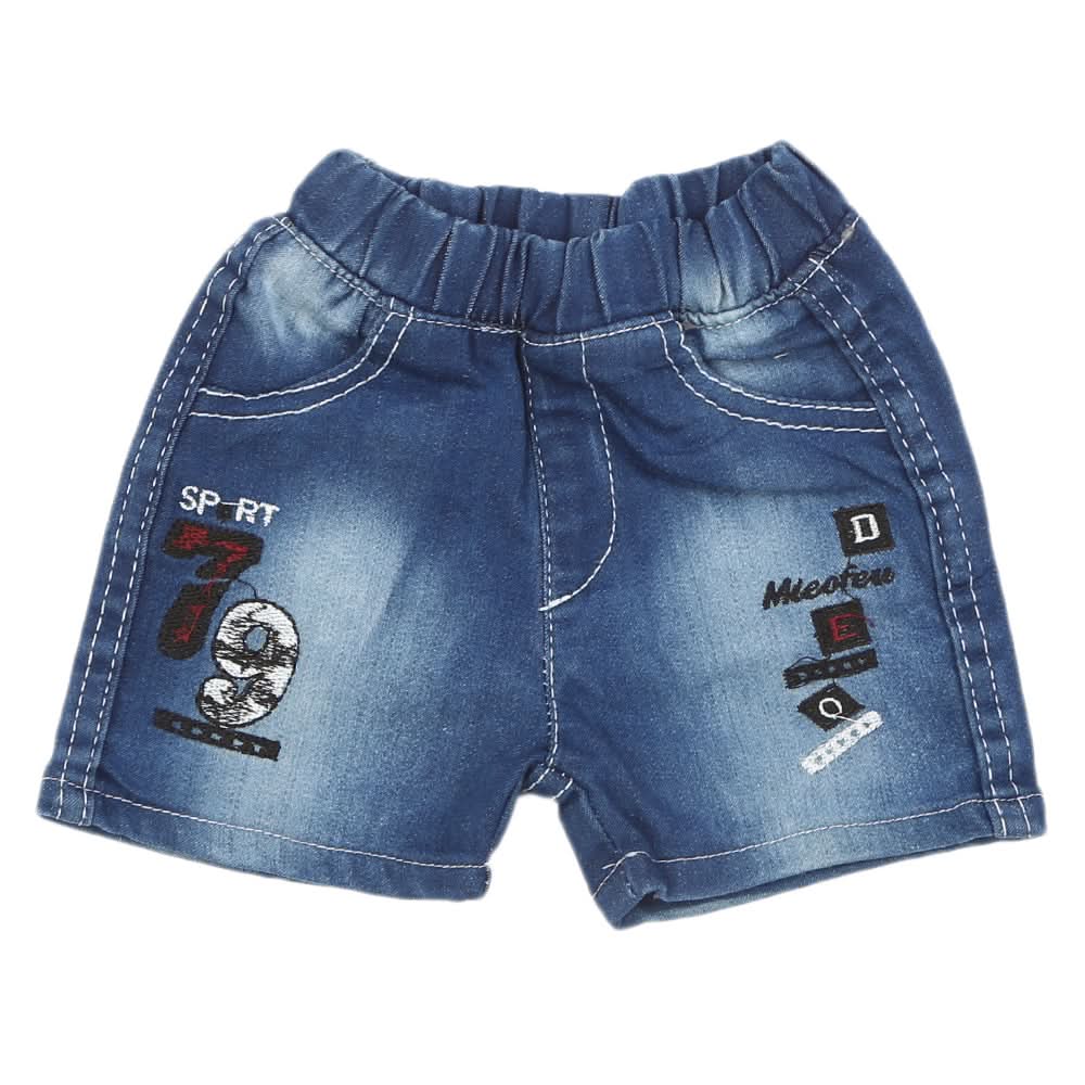 Newborn Boys Denim Short - Blue, Newborn Boys Shorts & Pants, Chase Value, Chase Value