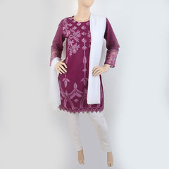 Women's Embroidered 3 Piece Suit - Purple, Women, Shalwar Suits, Chase Value, Chase Value