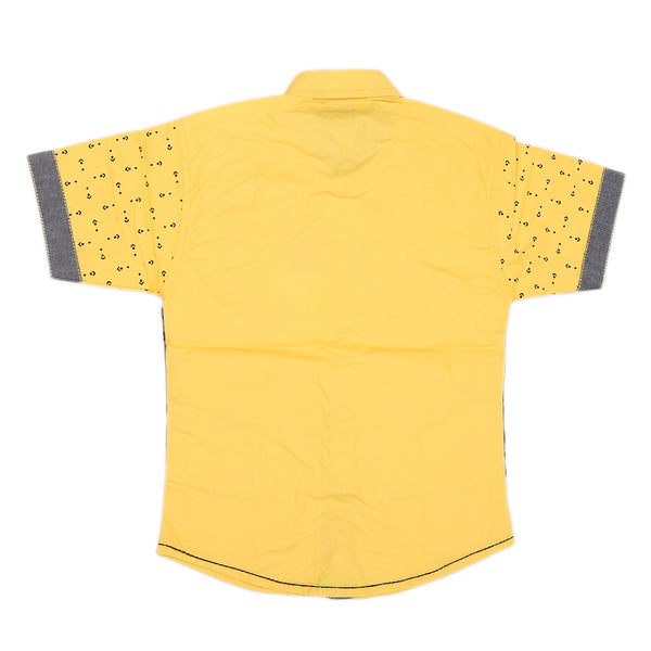 Boys Half Sleeves Casual Shirt - Yellow, Kids, Boys Shirts, Chase Value, Chase Value