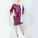 Women's Embroidered 3 Piece Suit - Purple, Women, Shalwar Suits, Chase Value, Chase Value