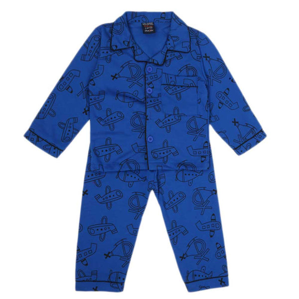 Boys Full Sleeves Night Suit - Dark Blue, Boys Sets & Suits, Chase Value, Chase Value
