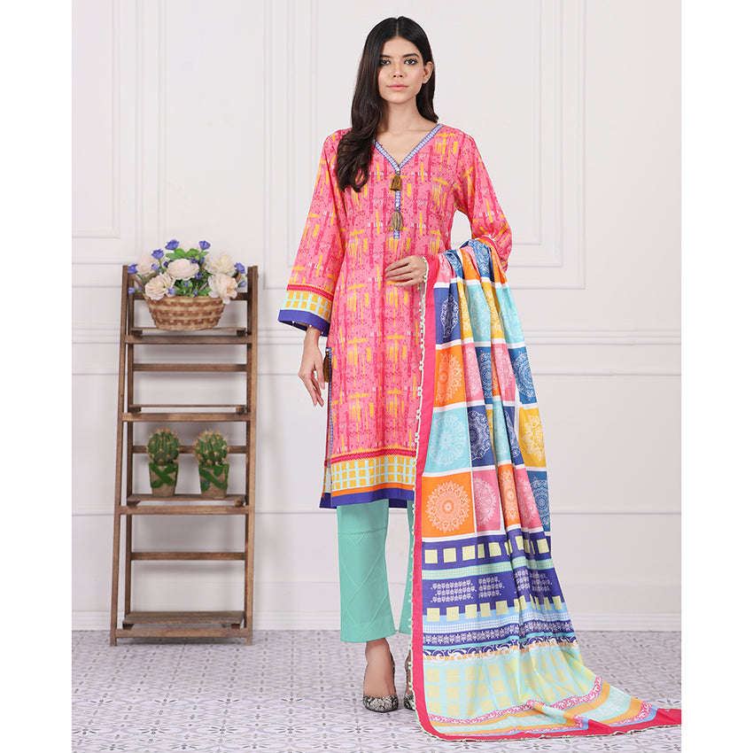 Eminent Digital Print Un-Stitched 3 Pcs Suits - 20, Women, 3Pcs Shalwar Suit, Eminent, Chase Value