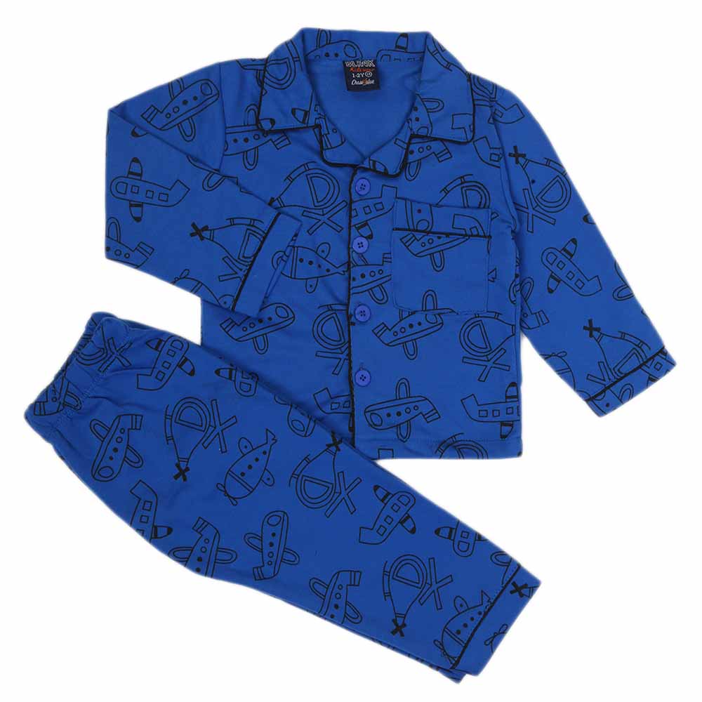 Boys Full Sleeves Night Suit - Dark Blue, Boys Sets & Suits, Chase Value, Chase Value